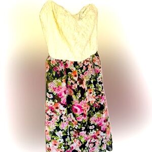 Strapless, summer mini dress